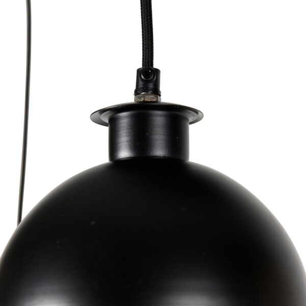 Industriële hanglamp zwart met messing 5-lichts - Haicha - Afbeelding 2
