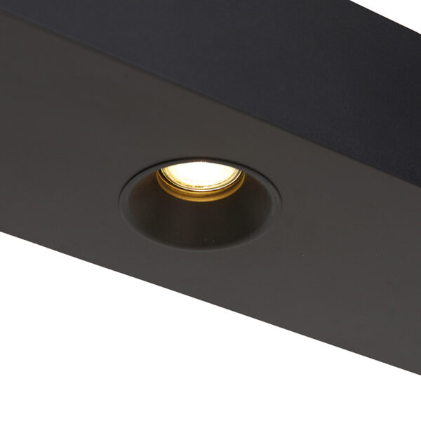 Industriële hanglamp zwart met rek 4-lichts GU10 - Cage Rack - Afbeelding 2