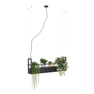 hanglampen hanglamp zwart met rek GU10 Cage Rack Staal Zwart Hoe handig en gaaf is deze waarin je opbergruimte sfeerverlichting kunt Super stijlvol boven