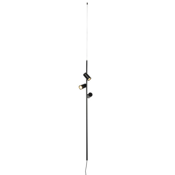 Hanglamp zwart met voetschakelaar 3-lichts - Jeana Luxe - Afbeelding 2