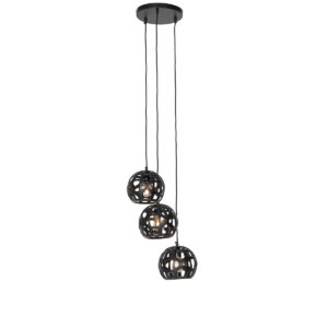 hanglampen hanglamp zwart rond Bobby Aluminium Zwart Wauw is een echte Deze mooi afgewerkt in tijdloze zwarte kleur en 3 open lampenkappen die zorgen voor