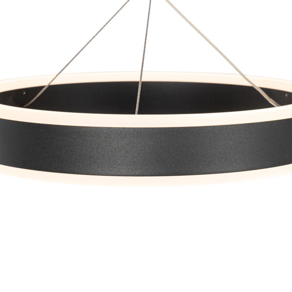 Hanglamp zwart rond incl. LED 3-staps dimbaar 3-lichts - Lyani - Afbeelding 2