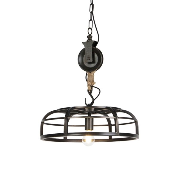 hanglampen hanglamp zwart staal Camelot StaalTouw Zwart Een prachtige van Deze is een plaatje om te zien. Hij voelt zich volledig thuis in industrieel of Art