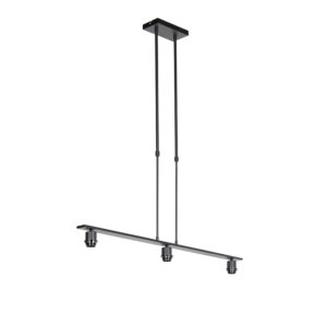 hanglampen Hanglamp zwart zonder kap Combi 3 Deluxe Staal Zwart Een simpele zwarte hanglamp voor boven de eettafel gemaakt drie lampenkappen. Je kan dus