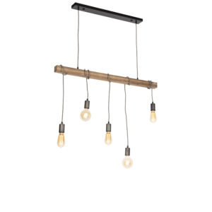 hanglampen Industriele hanglamp zwart Gallow HoutStaal Bruin Ben je op zoek naar een stoere Stop dan nu met zoeken deze is precies wat Door het gebruik van