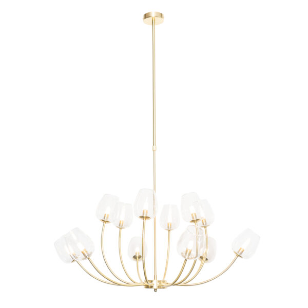 Klassieke hanglamp goud met glas 12-lichts - Elien - Afbeelding 2