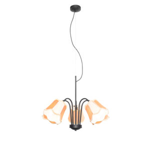 hanglampen Klassieke hanglamp zwart met lampenkap goud Nona StofStaal Ga voor klassiek boven de eettafel onze hanglamp. Een gezellige en opvallende toevoeging