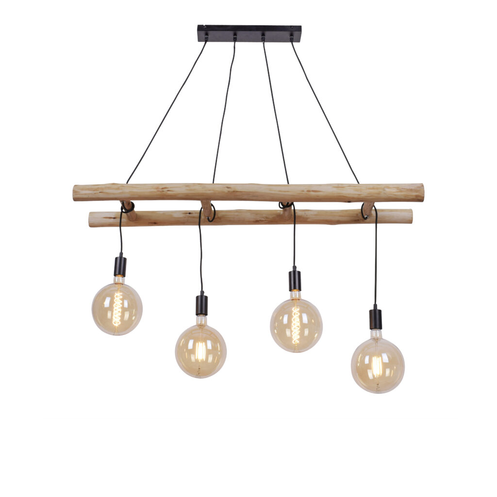 hanglampen Landelijk hanglamp hout Scala HoutStaal Bruin De is een sfeervolle mooi afgewerkt in en tijdloze zwarte kleur. Een stoere uitstraling nodig boven je