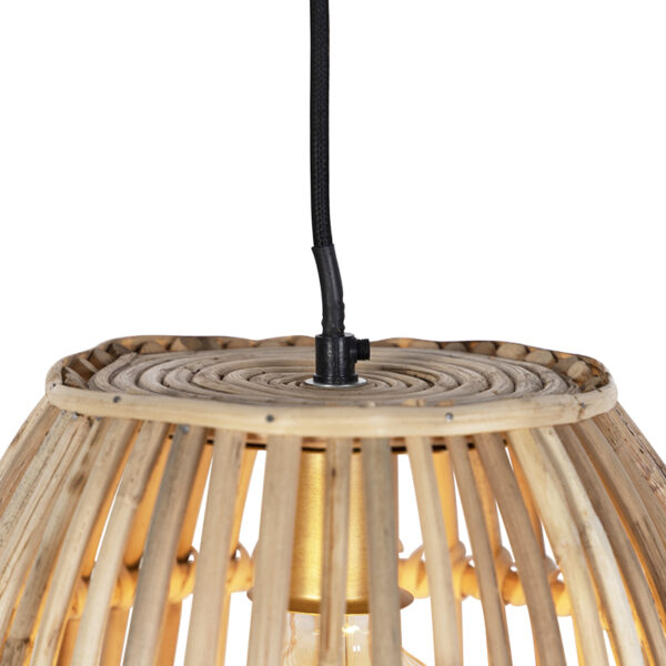 Landelijke hanglamp bamboe 34 cm - Cane Bucket - Afbeelding 2