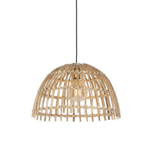 hanglampen Landelijke hanglamp bamboe 55 cm Cane Magna BamboeStaal Beige De is een prachtige lamp om te Door het materiaalgebruik van in combinatie met open