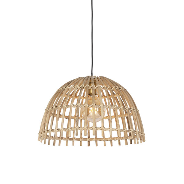 hanglampen Landelijke hanglamp bamboe 55 cm Cane Magna BamboeStaal Beige De is een prachtige lamp om te Door het materiaalgebruik van in combinatie met open