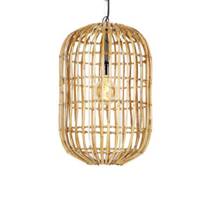 hanglampen Landelijke hanglamp bamboe 53 cm Canna BamboeStaal Naturel De collectie is er een om verliefd op te prachtige warme tinten maken jouw interieur heel