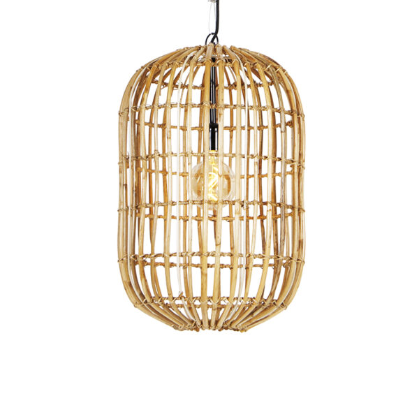 hanglampen Landelijke hanglamp bamboe 53 cm Canna BamboeStaal Naturel De collectie is er een om verliefd op te prachtige warme tinten maken jouw interieur heel