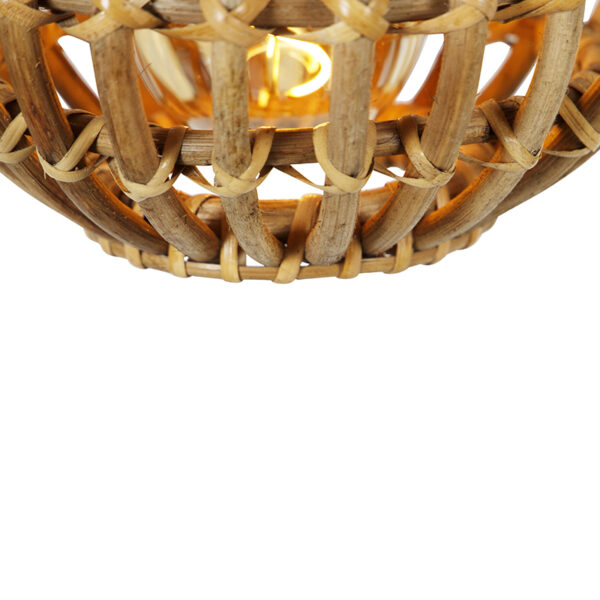Landelijke hanglamp bamboe langwerpig 3-lichts - Canna - Afbeelding 2
