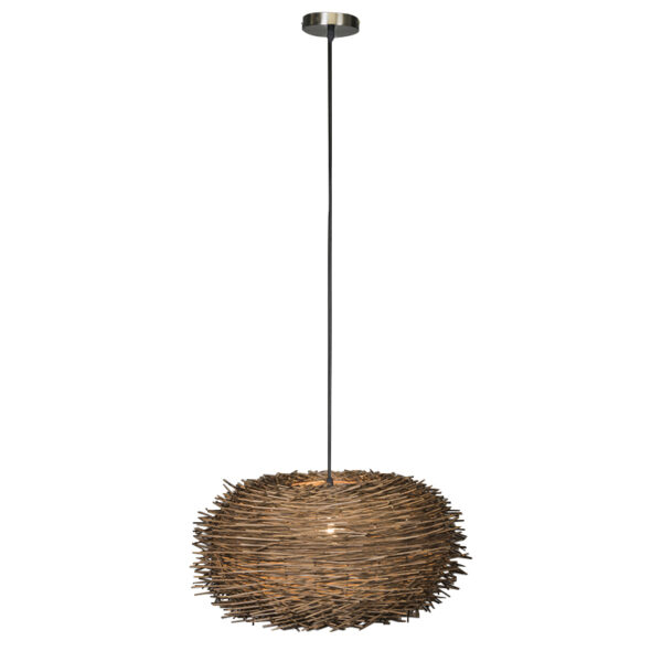 hanglampen Landelijke hanglamp bruin rotan Hatch 45 Rotan Bruin een mooie natuurlook in je interieur met deze bijzondere lamp gemaakt van Onze is zo afgewerkt