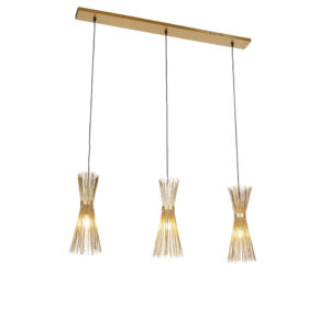 hanglampen Landelijke hanglamp goud langwerpig Broom Staal Wauw deze is een echte sfeermaker waar je niet omheen kunt. Deze heeft luxe en sfeervolle uitstraling