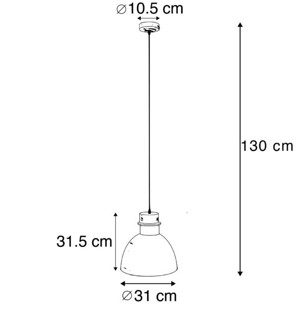 Landelijke hanglamp grijs - Dory - Afbeelding 3