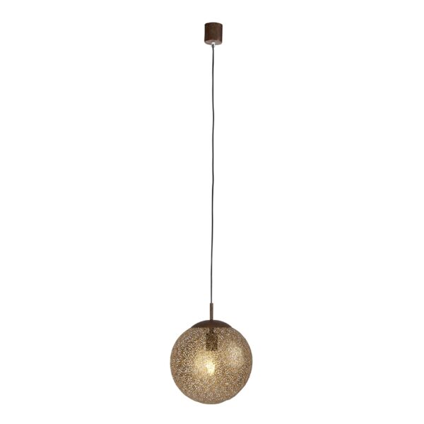 Landelijke hanglamp roestbruin 30cm - Kreta - Afbeelding 2