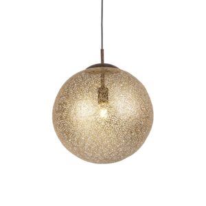 hanglampen Landelijke hanglamp roestbruin 40cm Kreta Metaal Roestbruin Wat een heerlijke De hoort echt thuis in jouw landelijk of Art Deco roestbruine kleur