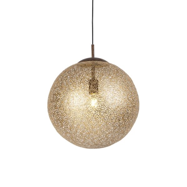 hanglampen Landelijke hanglamp roestbruin 40cm Kreta Metaal Roestbruin Wat een heerlijke De hoort echt thuis in jouw landelijk of Art Deco roestbruine kleur