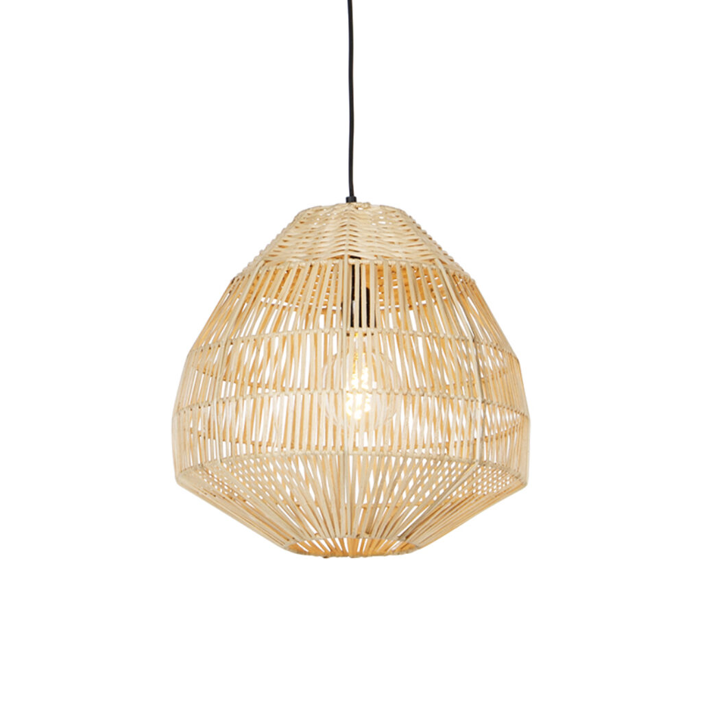 hanglampen Landelijke hanglamp rotan 41 cm Bishop StaalRotan Naturel Breng de natuur in huis met deze bamboe Deze heeft een diameter van en is gemakkelijk