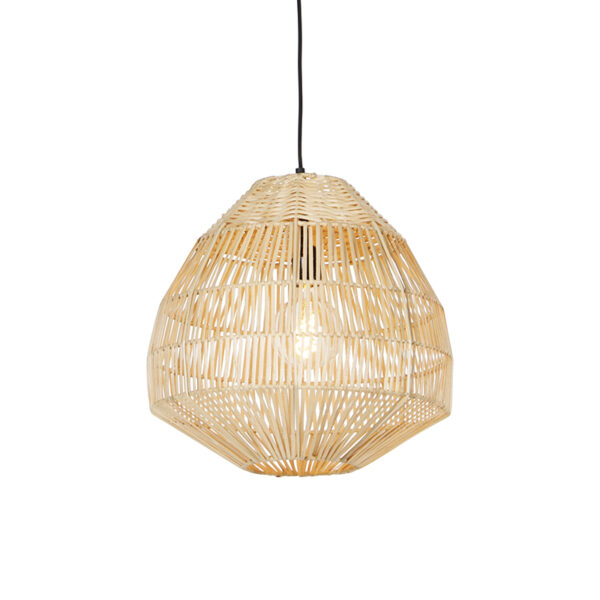 hanglampen Landelijke hanglamp rotan 41 cm Bishop StaalRotan Naturel Breng de natuur in huis met deze bamboe Deze heeft een diameter van en is gemakkelijk