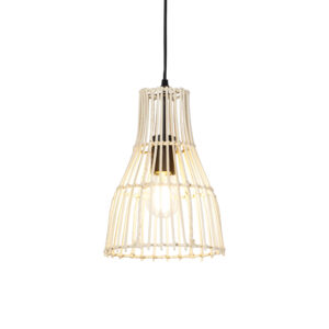 hanglampen Landelijke hanglamp rotan 20 cm Botello RotanStaal Beige Hoe gaaf is deze Rotan weer helemaal hip en daarom subtiele onmisbaar in elk De lamp heeft