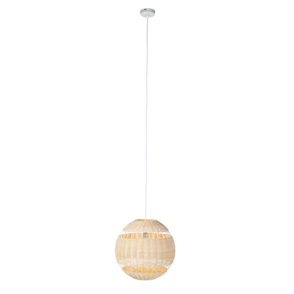 Landelijke hanglamp rotan - Rattan - Afbeelding 2