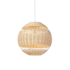 hanglampen Landelijke hanglamp rotan Rattan RotanBamboe Bruin Het materiaal in met bamboe maakt deze erg De lichtbruine kleur dat je meer ruimte huis Om het nog