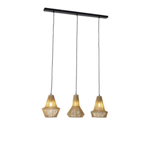 hanglampen Landelijke hanglamp touw langwerpig Jenthe TouwStaal Naturel Haal natuurlijke materialen in huis met deze landelijke hanglamp. is gemaakt van staal