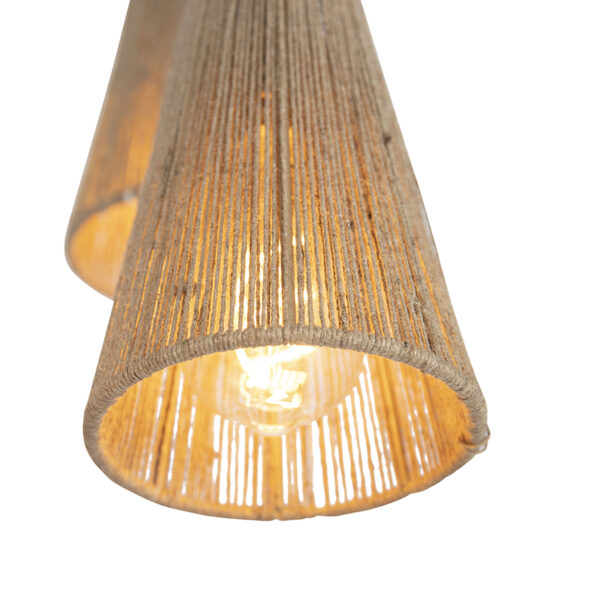 Landelijke hanglamp touw 5-lichts - Marrit - Afbeelding 2