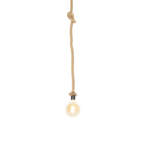 hanglampen Landelijke hanglamp van touw Ropa TouwStaal Bruin De landelijke woonstijl is een combinatie natuurlijke elementen en materialen. Daarom past deze