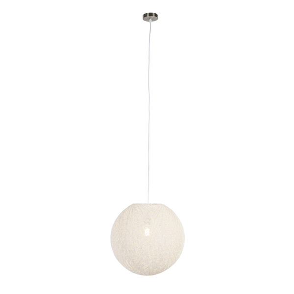 Landelijke hanglamp wit 45 cm - Corda - Afbeelding 2