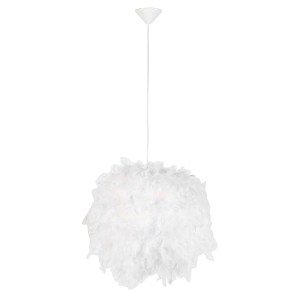 hanglampen Landelijke hanglamp wit Feather KunststofStof Wit Met deze opvallende met veren versierde heb je meteen een prachtige in Deze gekke lamp zorgt al