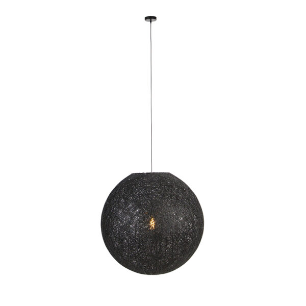 Landelijke hanglamp zwart 80 cm - Corda - Afbeelding 2