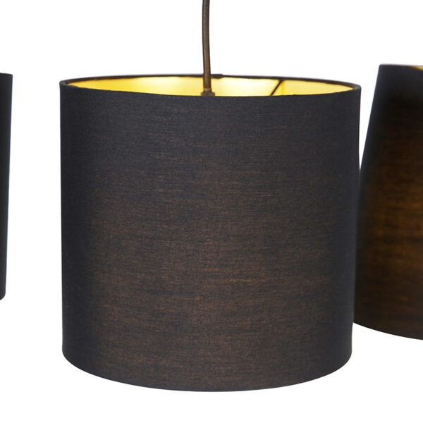 Landelijke hanglamp zwart 5-lichts - Hermina - Afbeelding 2