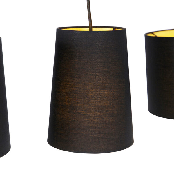 Landelijke hanglamp zwart 5-lichts - Hermina - Afbeelding 3