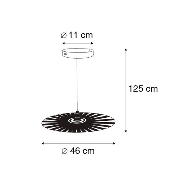 Landelijke hanglamp zwart 46 cm - Leia - Afbeelding 3
