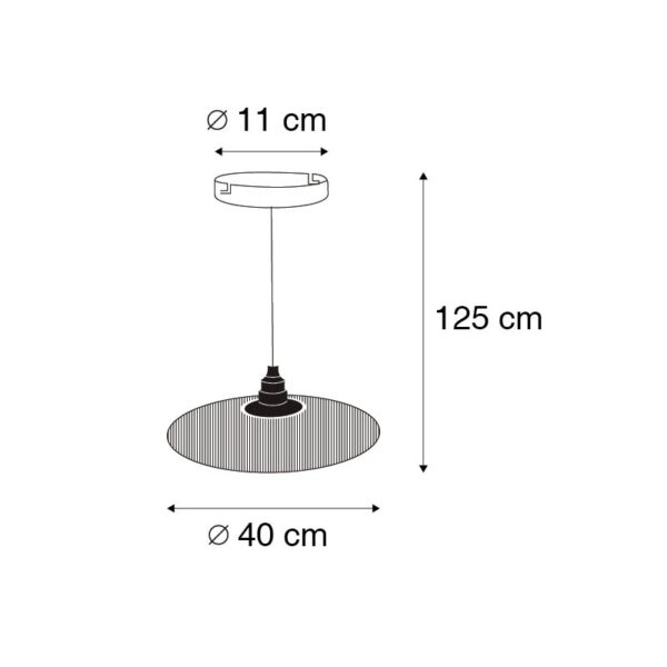 Landelijke hanglamp zwart met touw - Sacha - Afbeelding 3