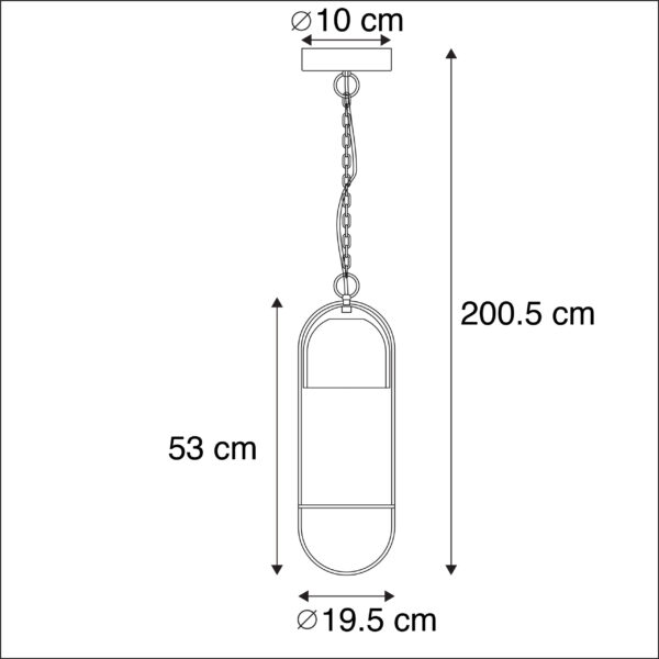 Landelijke ronde hanglamp beton - Fauna A - Afbeelding 3