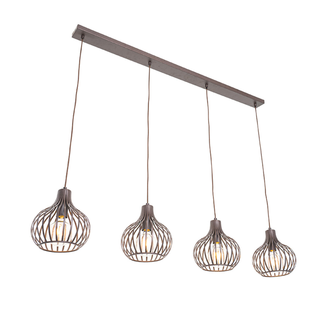hanglampen Moderne hanglamp bruin Saffira Aluminium Bruin Breng meer sfeer in huis met deze moderne Hij heeft een diepte van 23 cm lengte en is verstelbaar de