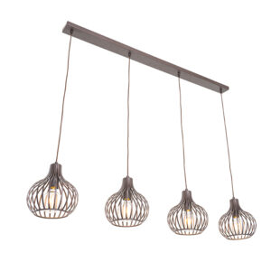 hanglampen Moderne hanglamp bruin Saffira Aluminium Bruin Breng meer sfeer in huis met deze moderne Hij heeft een diepte van 23 cm lengte en is verstelbaar de