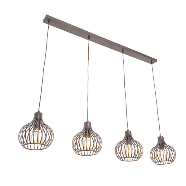 hanglampen Moderne hanglamp bruin Saffira Aluminium Bruin Breng meer sfeer in huis met deze moderne Hij heeft een diepte van 23 cm lengte en is verstelbaar de