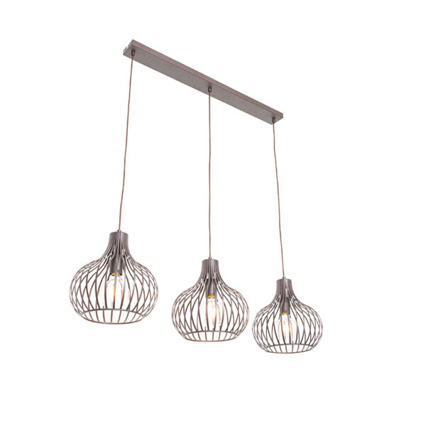 hanglampen Moderne hanglamp bruin Saffira Aluminium Bruin Een mooie toevoeging in je interieur onze Mooi afgewerkt een tijdloze bruine kleur met 3 open de