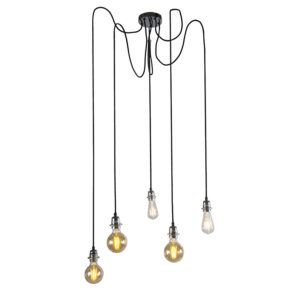 hanglampen Moderne hanglamp chroom Cava 5 Staal Chroom De is een stijlvolle helemaal volgens de laatste trends. Met deze Hanglamp beschik je over vijf lampen