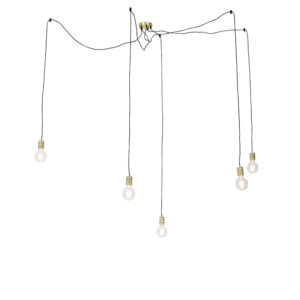 hanglampen Moderne hanglamp goud Cavalux Staal Wauw wat een sfeervolle lamp is Door zijn 5 verschillende lichtpunten wordt de verlichting mooi verspreid door