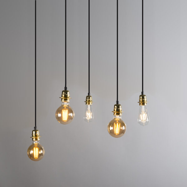 Moderne hanglamp goud dimbaar - Cava 5 - Afbeelding 2