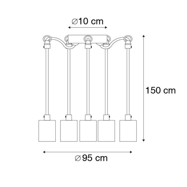 Moderne hanglamp goud dimbaar - Cava 5 - Afbeelding 3