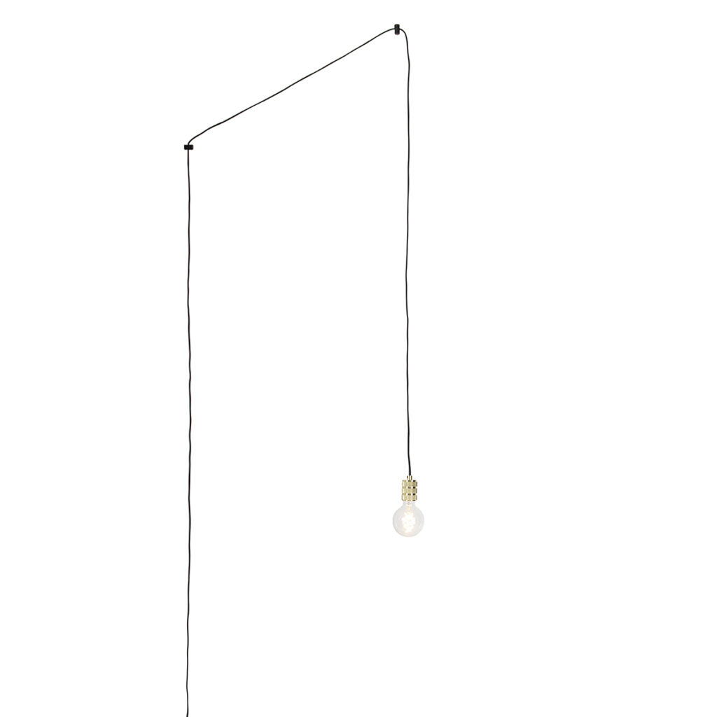 hanglampen Moderne hanglamp goud met stekker Cavalux Staal is een stoere en stijlvolle in huis. Ook op kantoor voelt deze lamp zich volledig Hij wordt geleverd