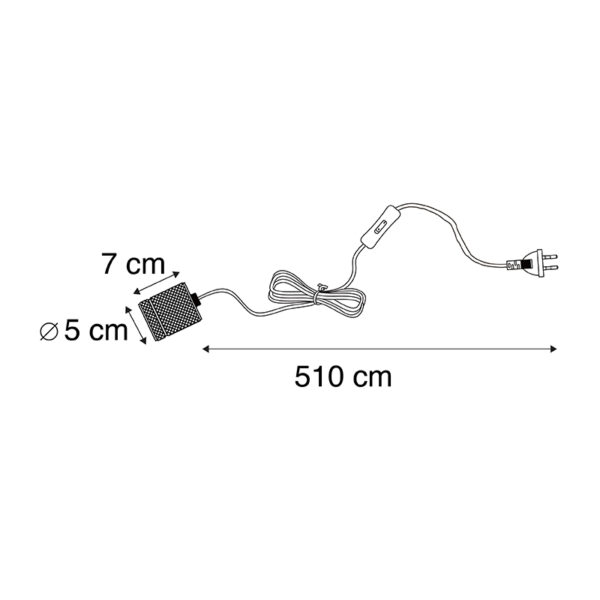 Moderne hanglamp goud met stekker - Cavalux - Afbeelding 3